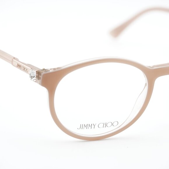 Jimmy Choo JC272 08XO 00 Eyeglasses Pink on Crystal 49mm Round Frame - Picture 2 of 11
